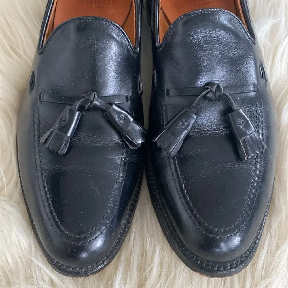 Allen Edmonds Grayson Men's Black Leather Tassels Loafers Sz 9.5C - Like a New